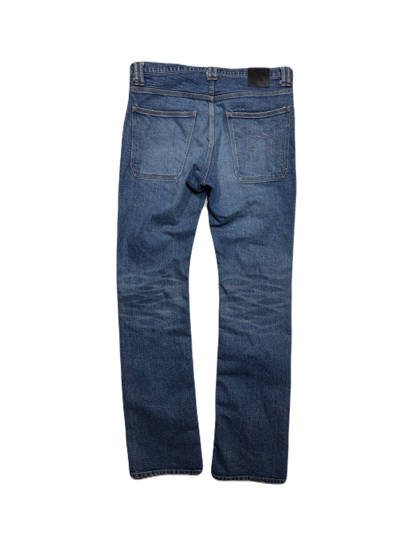 【予約品 3月9日(月) 18:00 締切】STRETCH DENIM PT / ストレッチデニム ブーツカットパンツ / ブルー