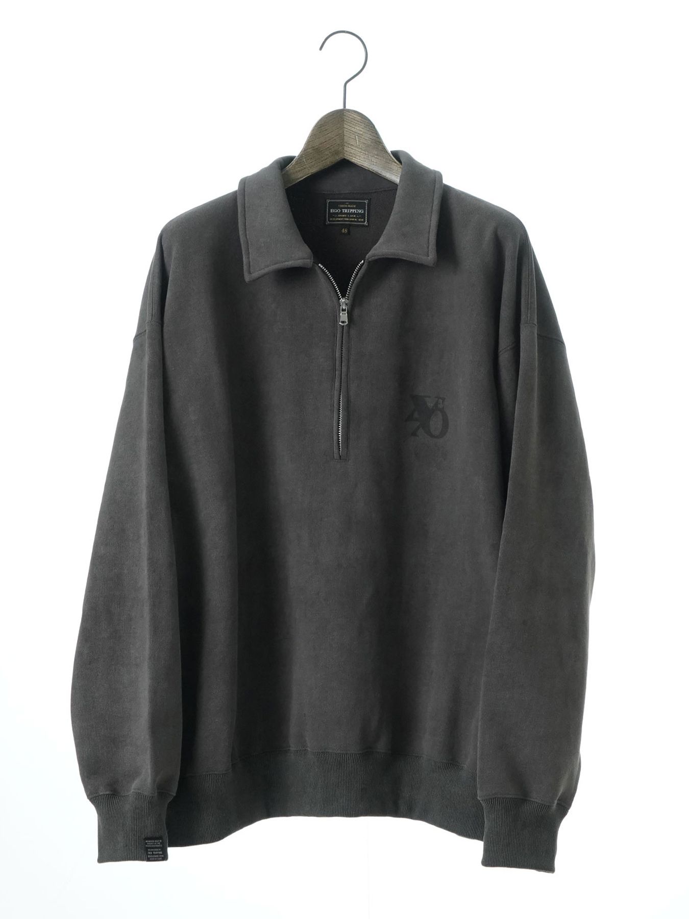 【予約品 11月23日(日) 締切】MINIMALPULLOVER / プリント プルオーバーシャツ / CHARCOAL