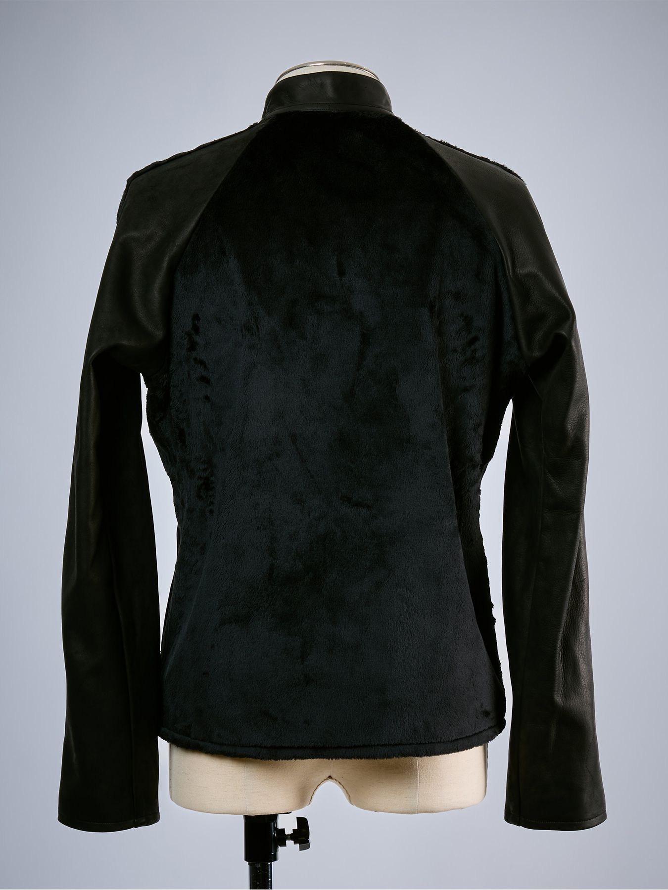 【予約品 10月26日(月) 締切】Fur & Eco Horse Leather Raglan Blouson / ファー&エコホースレザー ラグランブルゾン / ブラック