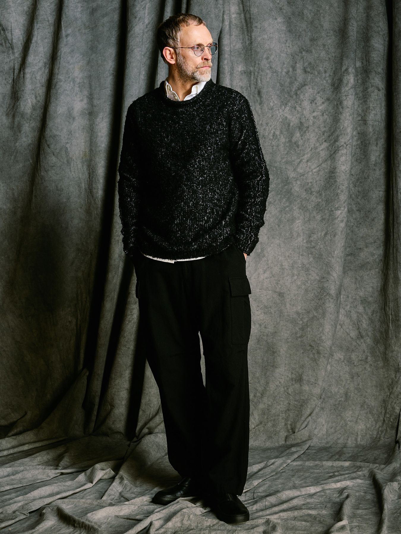 【予約品 4月19日(日) 18時締切】natural blend wool easy cargo / ナチュラルブレンドウール イージーカーゴパンツ / ブラック