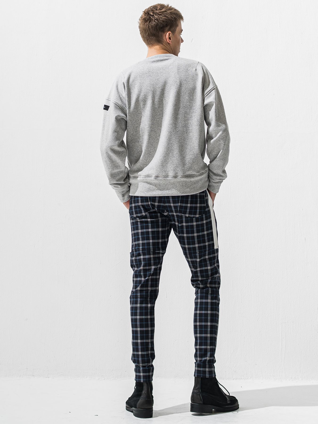 【予約品 9月6日(日) 締切】BOX VELOURS FLEECE DROP TRAINER / ボックスロゴ 裏起毛 ルーズトレーナー / グレー