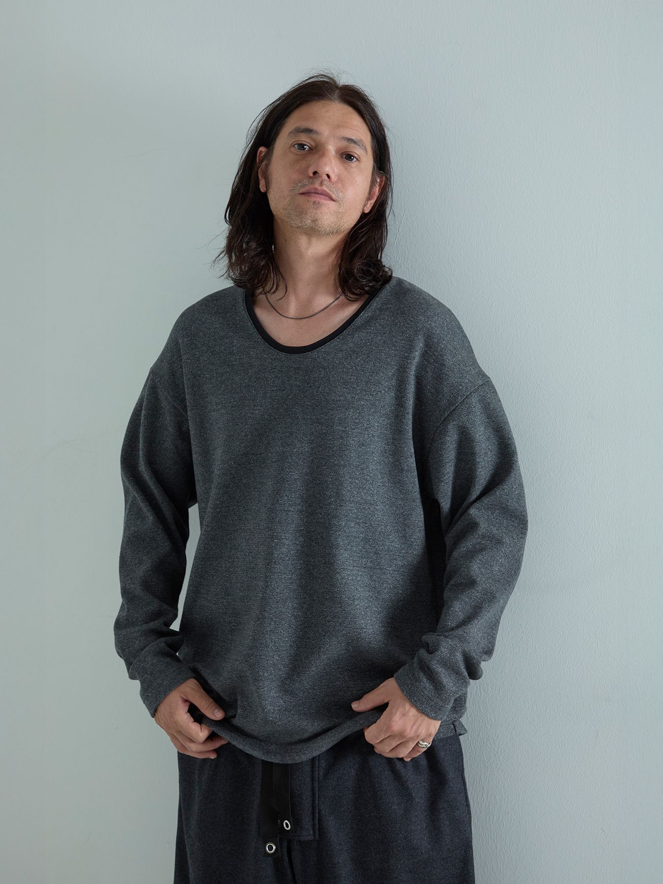 【予約品 6月2日(月) AM10時 締切】LUXWARM / ロングスリーブTシャツ / 杢グレー