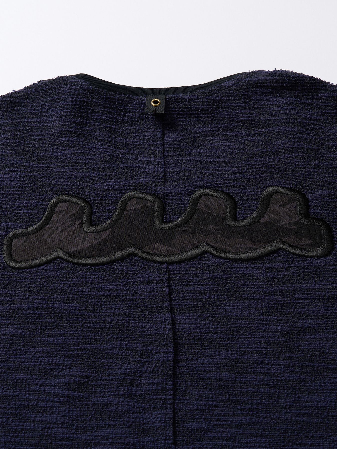 【予約品 1月25日(日) 締切】muta × wjk collection：knit jacquard relax S/S / ニットジャガード リラックスショートスリーブ / ネイビー