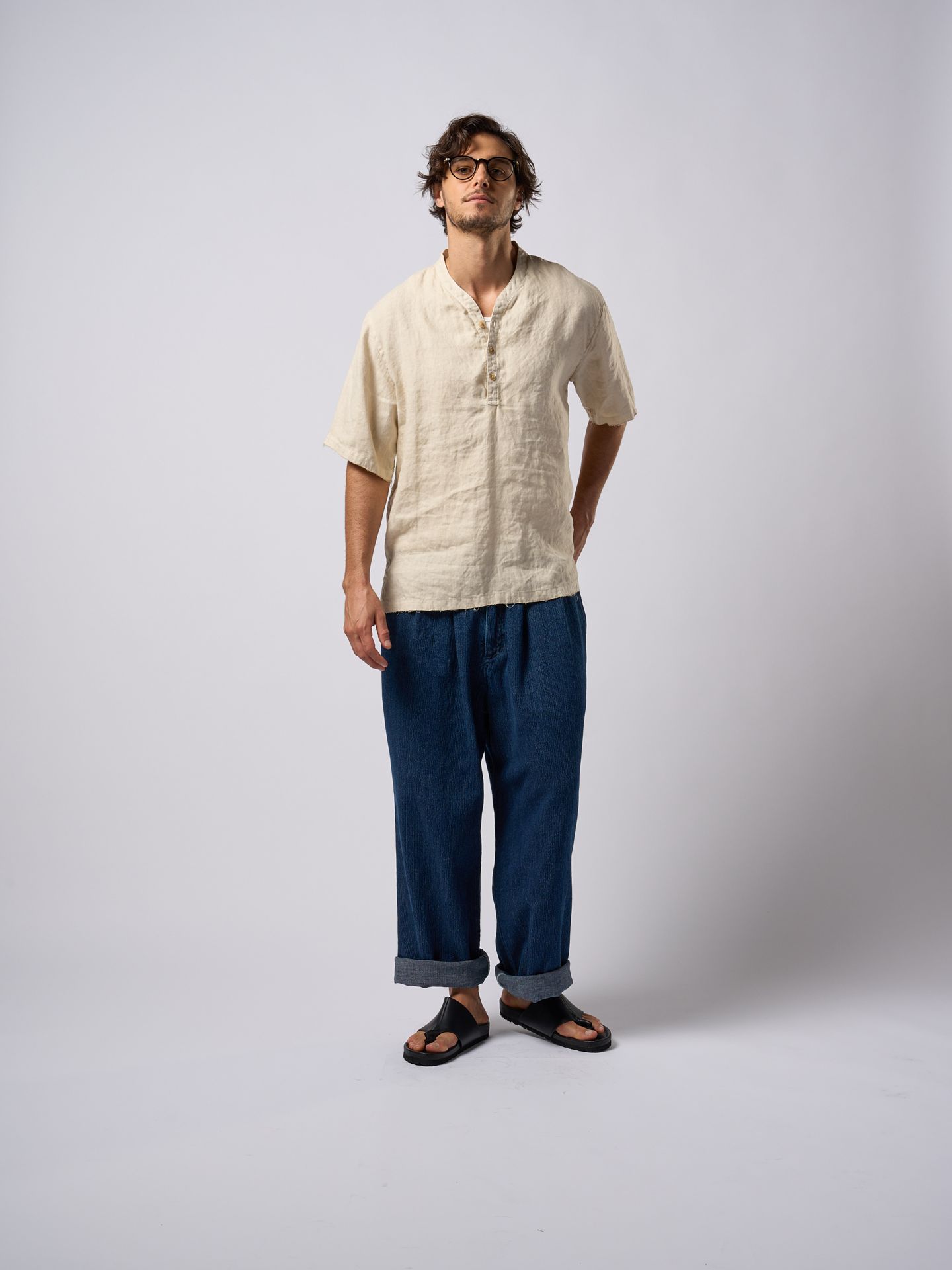 【予約品9月16日 10時締め】 2-tuck wide trousers / ワイドトラウザーズ / used