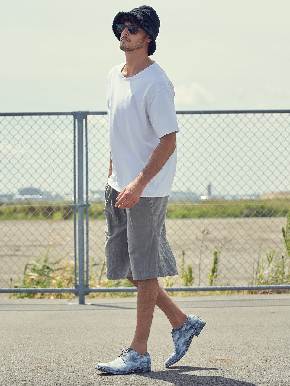 《予約品》 wide cut-off crew-neck S/S / Tシャツ / ホワイト