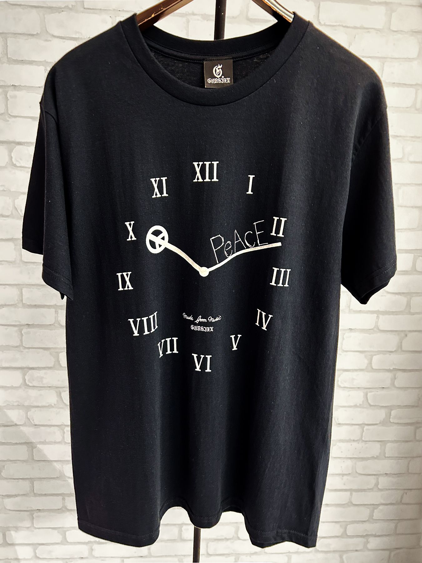【予約】クロックTee BLACK×WHITE GODSIZE