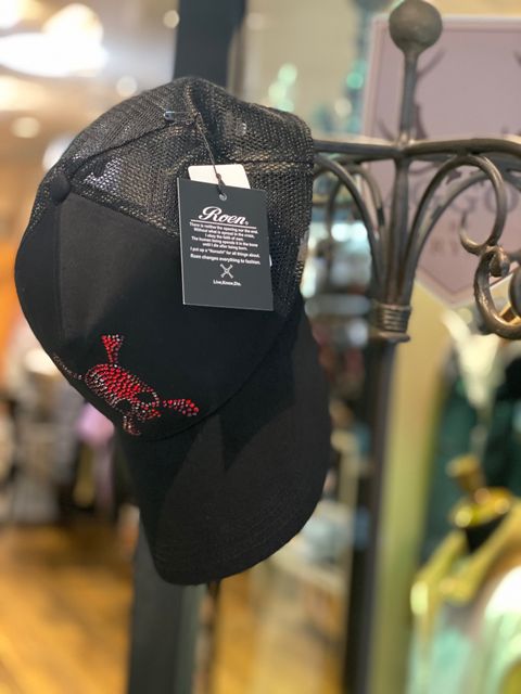 スワロスカルメッシュベースボールキャップ / BLACK×レッドスワロ【Roen】