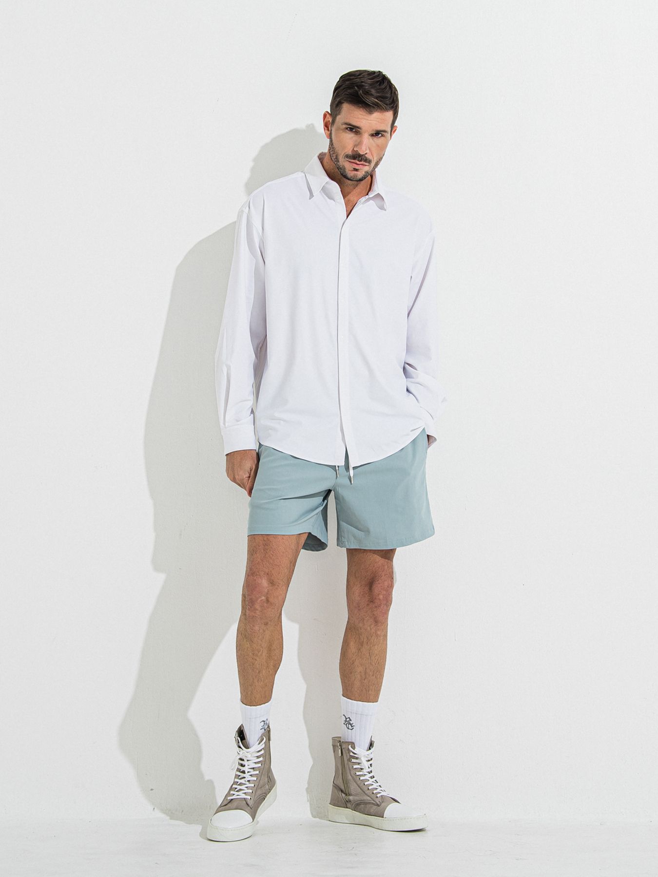 【予約品 】TV NYLON SHORTS / ティーヴィーナイロンショーツ / アクア