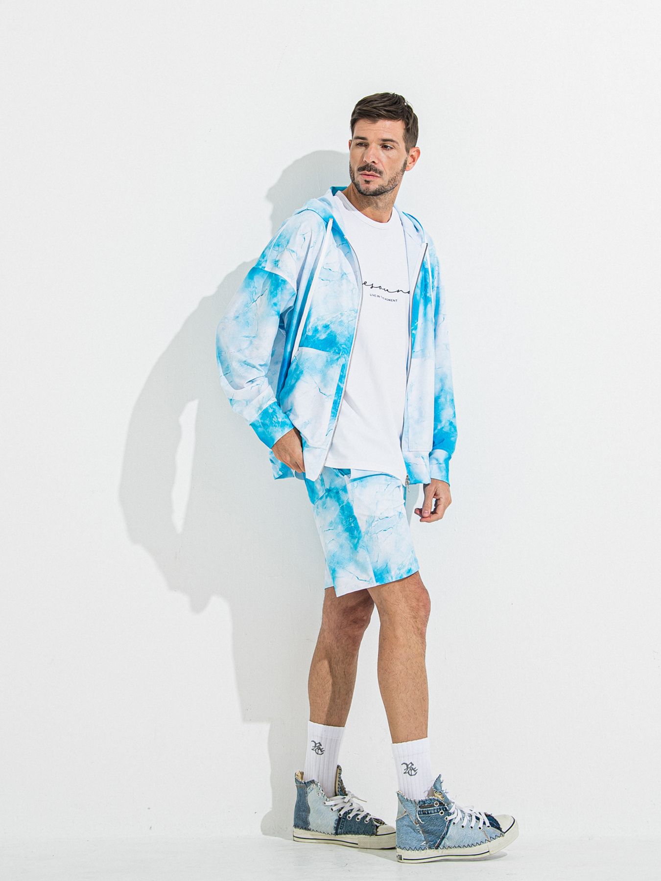 【予約品 】RASH SHORTS / ラッシュガード ショーツ / マーブルブルー