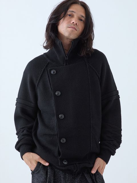 【予約品 】Standrop / ニットブルゾン / ブラック