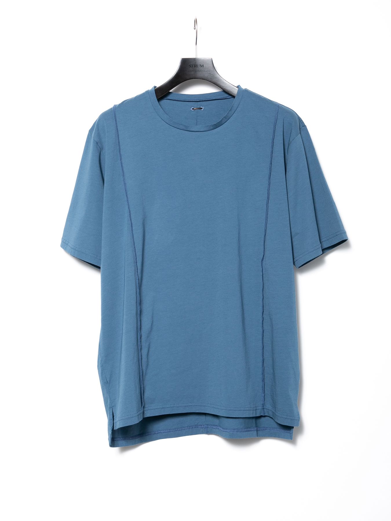 【予約品 10月12日(日) 締切】72/T Organic Cotton High Twisted Single Jersey Oversize Crew Neck T-shirt / 72/T オーガニックコットン 強撚 天竺 オーバーサイズ クルーネック Tシャツ / グレーブルー
