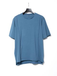 【予約品 10月12日(日) 締切】72/T Organic Cotton High Twisted Single Jersey Oversize Crew Neck T-shirt / 72/T オーガニックコットン 強撚 天竺 オーバーサイズ クルーネック Tシャツ / グレーブルー