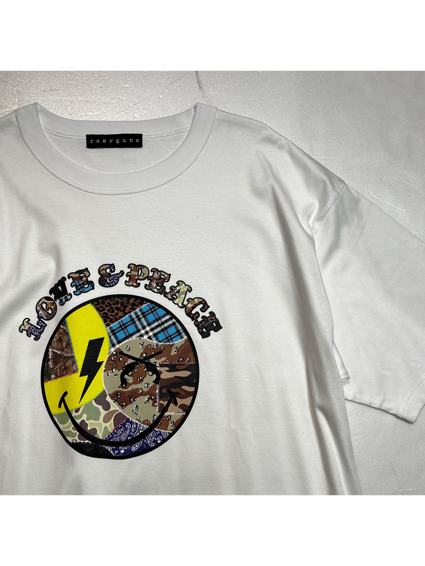 【予約品 8月10日(日) 締切 】PATCH SMILE S/S T / パッチスマイル Tシャツ / ホワイト