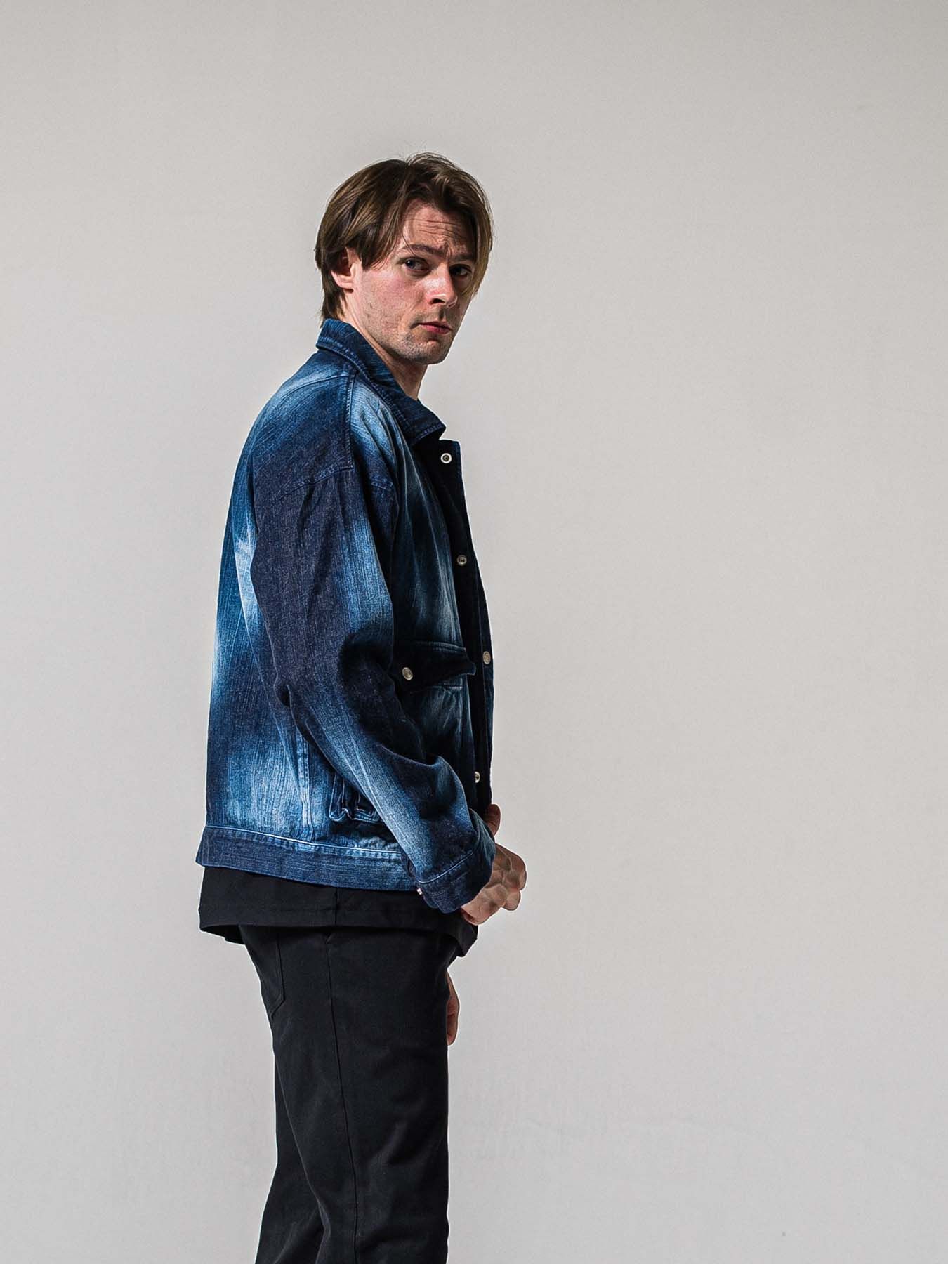 【予約品 11月16日(日) 締切】LDENIM AG FLIGHT JK / ライトデニム ミリタリージャケット / インディゴユーズド