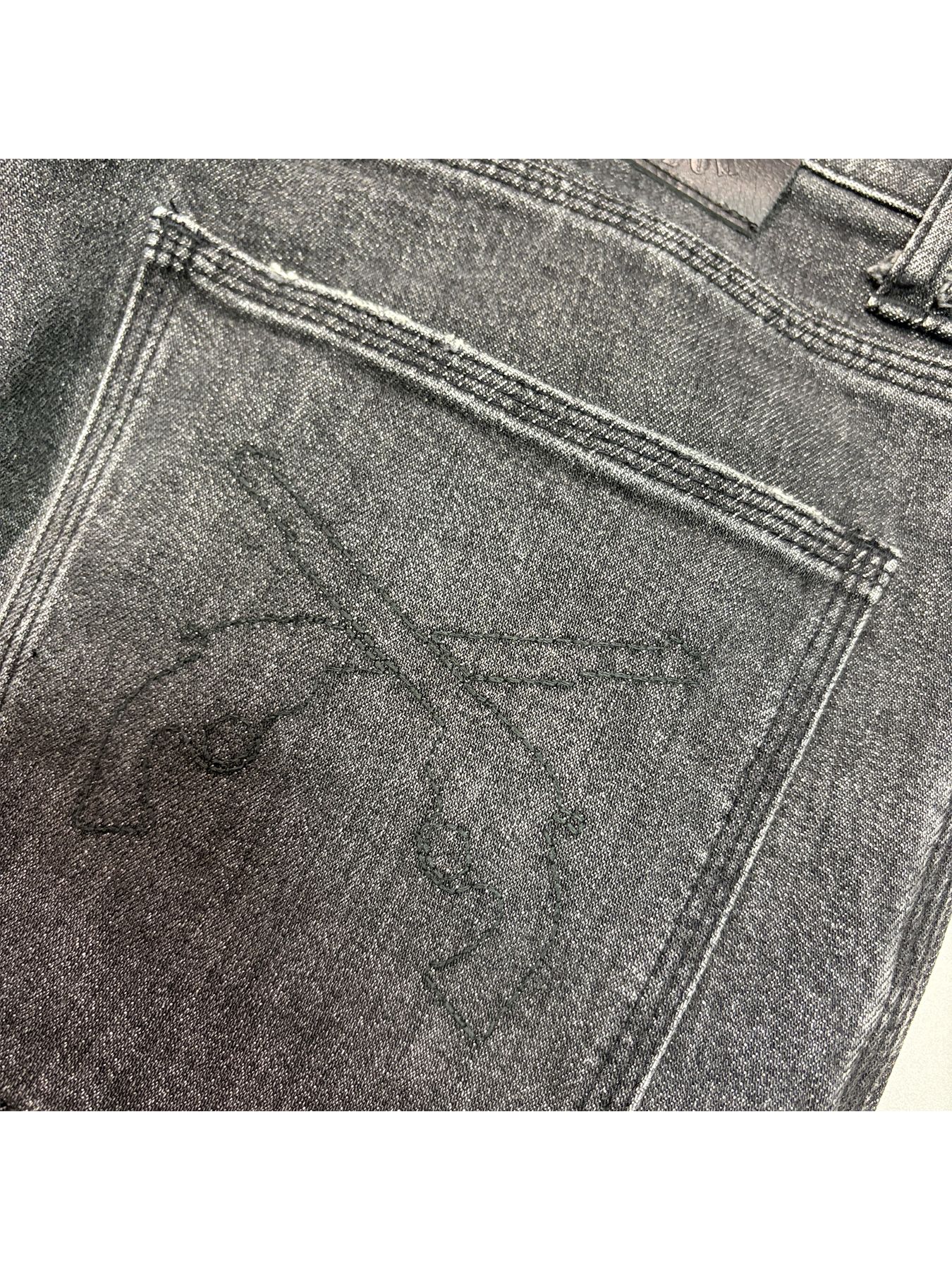 【予約品 8月23日(日) 締切】STRECH DENIM PANTS / ブラック