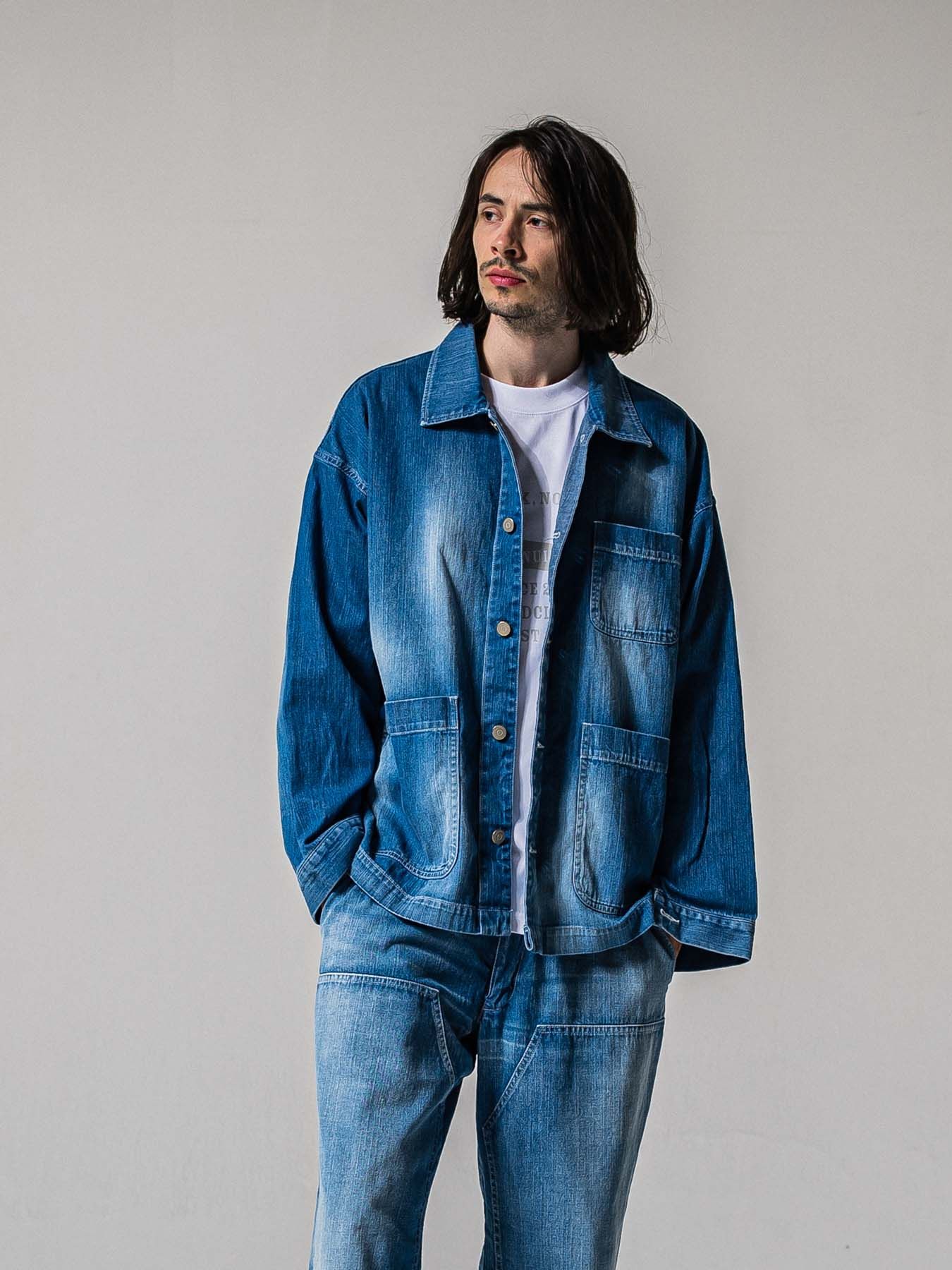 【予約品 11月16日(日) 締切】RC COVER ALL / ライトデニムカーバーオールジャケット / ライトインディゴ