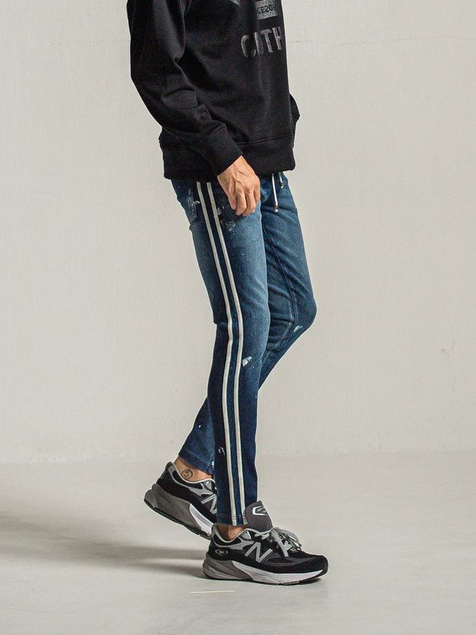 《予約9月1日18時締め》 EX denim jersey  BLINDLINE   PT  / ラインパンツ / ディンドブルー
