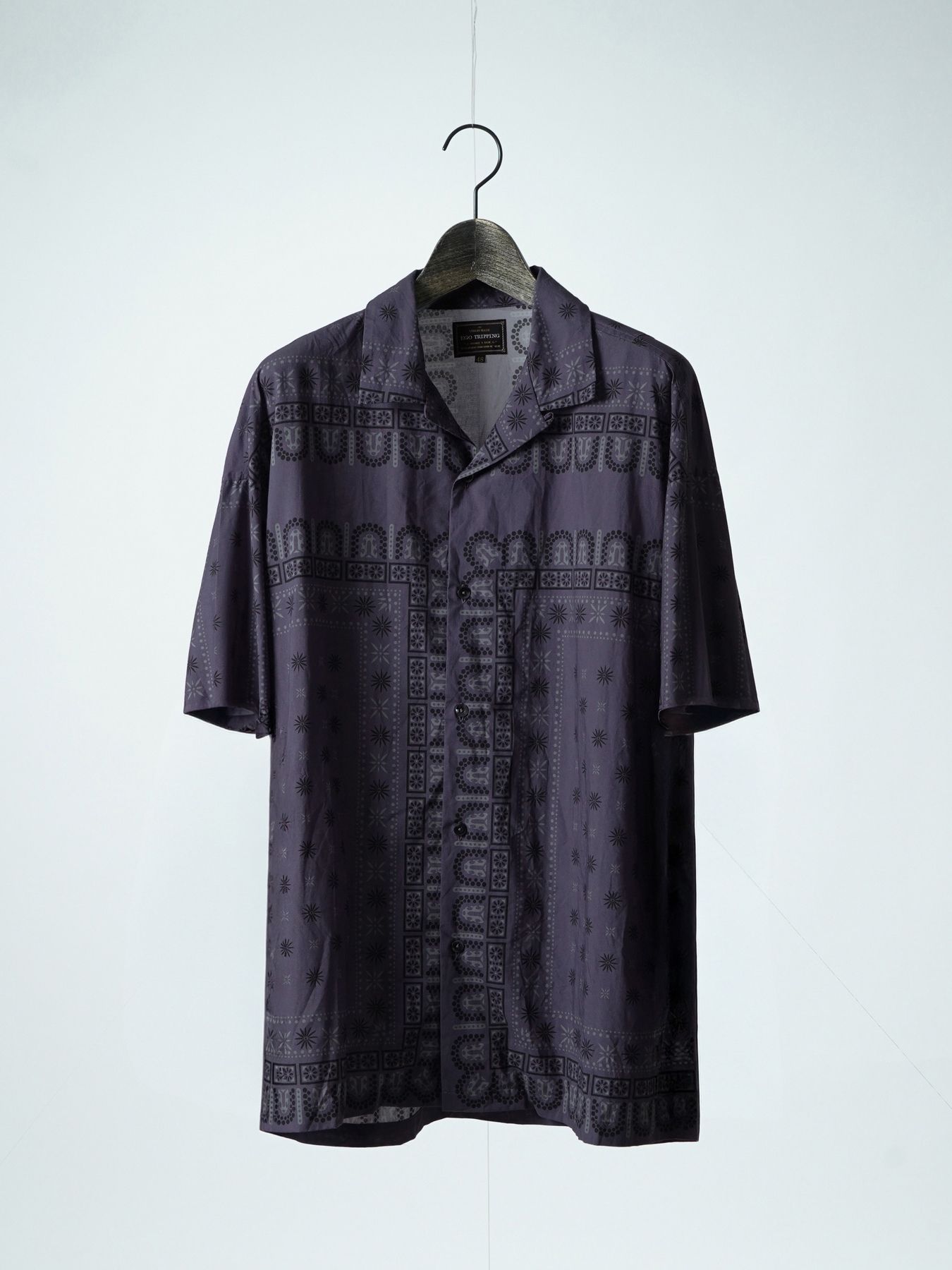 【予約品 2月1日(日) 締切】VINTAGEBANDANA SHIRTS / ヴィンテージバンダナ柄 半袖シャツ / パープル