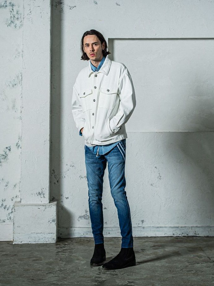 《予約11月17日19時締め》 EX denim jersey  EDGE   PT / ジャージ ダークインディコブルー