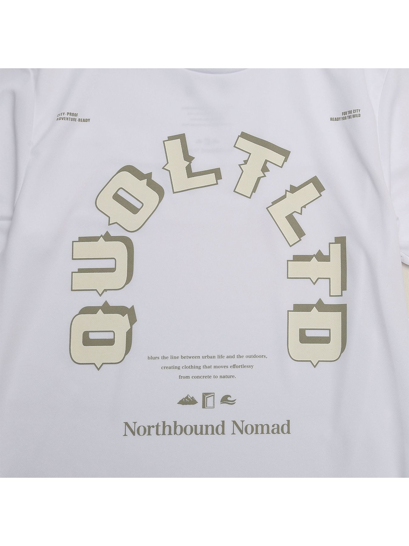DRY TEE / ロゴプリント ドライメッシュTシャツ / ホワイト【QUOLT】