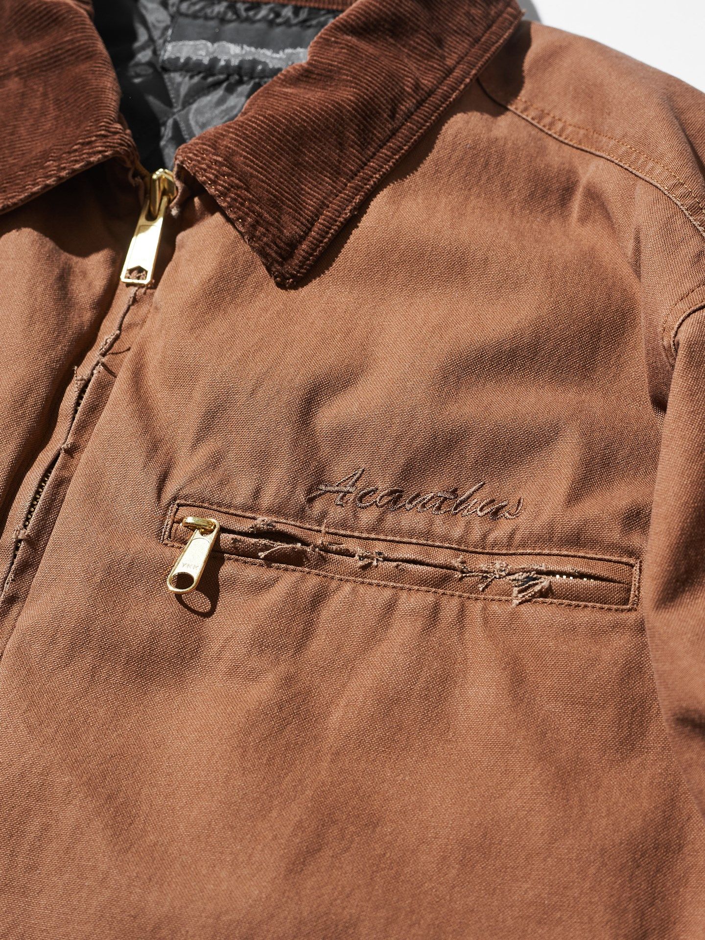 【予約】 Work Jacket / ワークジャケット / ブラウン 【Acanthus】