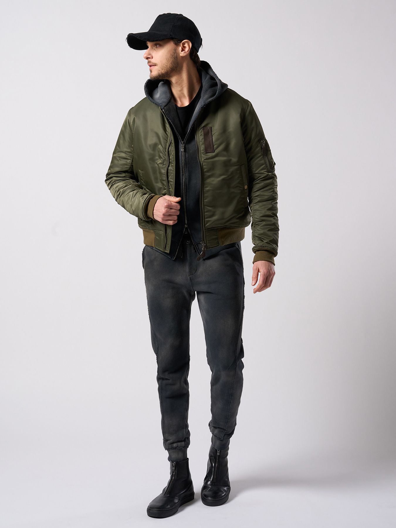 【予約品 4月19日(日) 18時締切】front zip bootie / ホースレザー フロントジップブーツ / ブラック