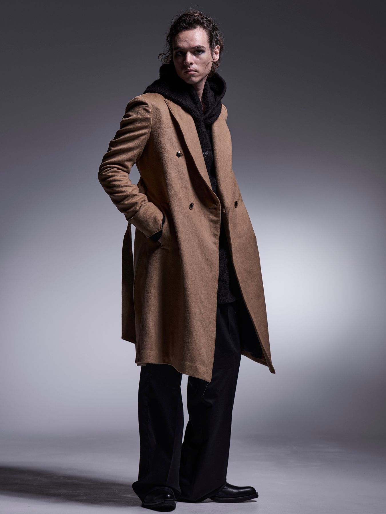 【予約品 7月13日(日) 締切】W-Peaked Coat / ダブルピークドラペル コート / キャメル