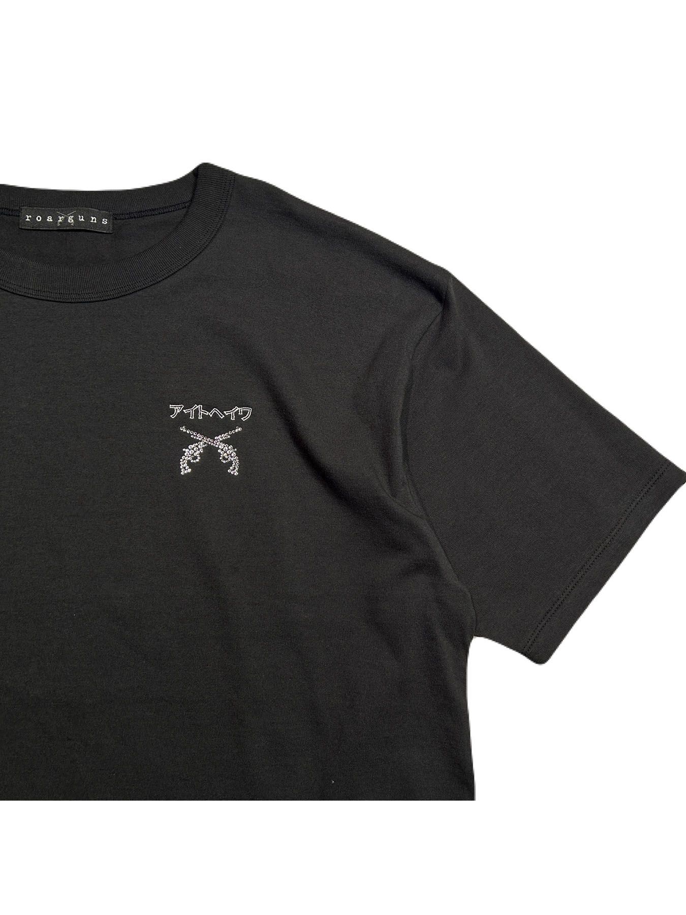 【予約品 8月10日(日) 締切 】アイトヘイワ EMB S/S T / アイトヘイワ Tシャツ / クリスタル 刺繍 ブラック