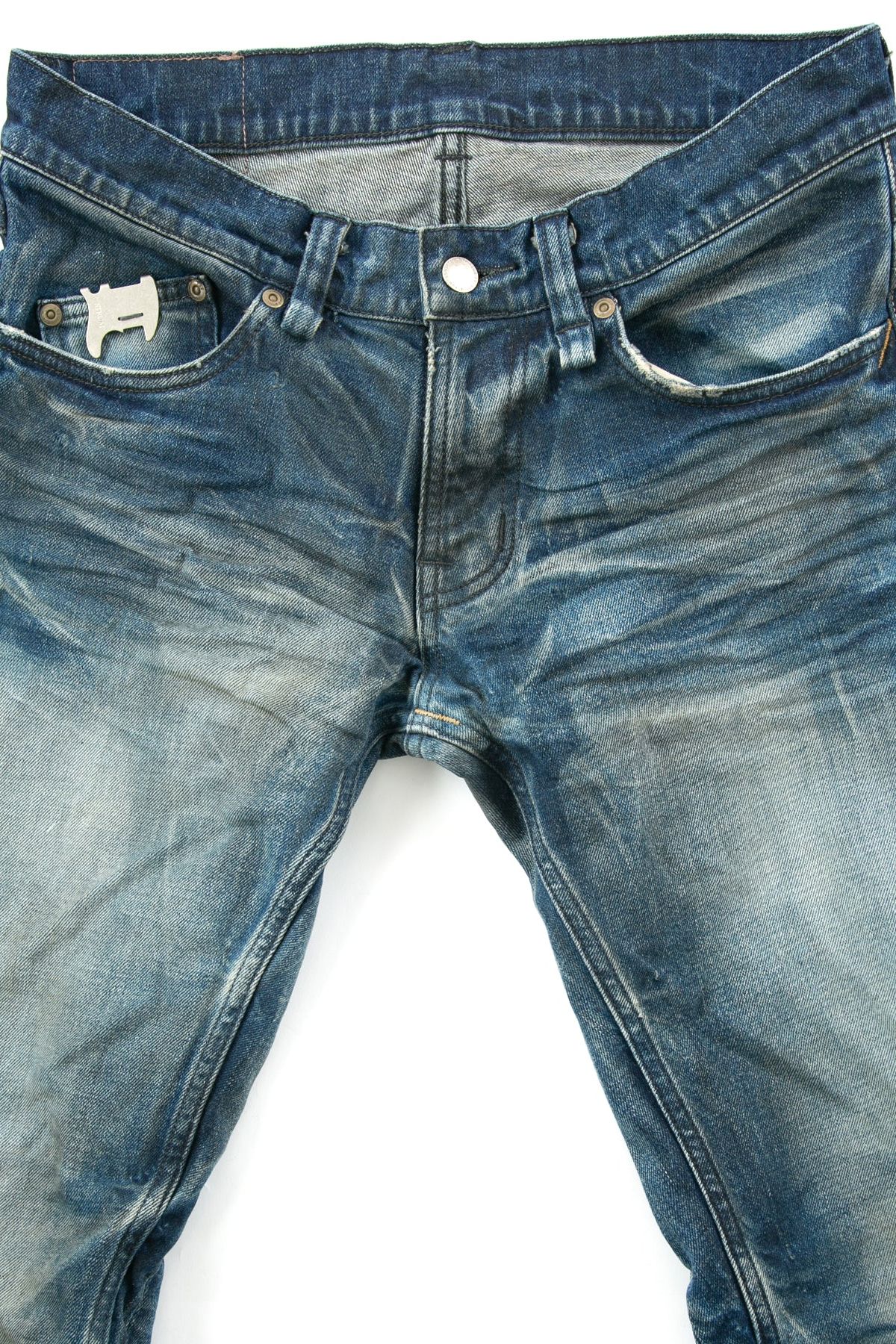 SKINNY JOHN 12.5oz Organic Cotton Stretch Denim Skinny Jeans / インディゴ 【STRUM】