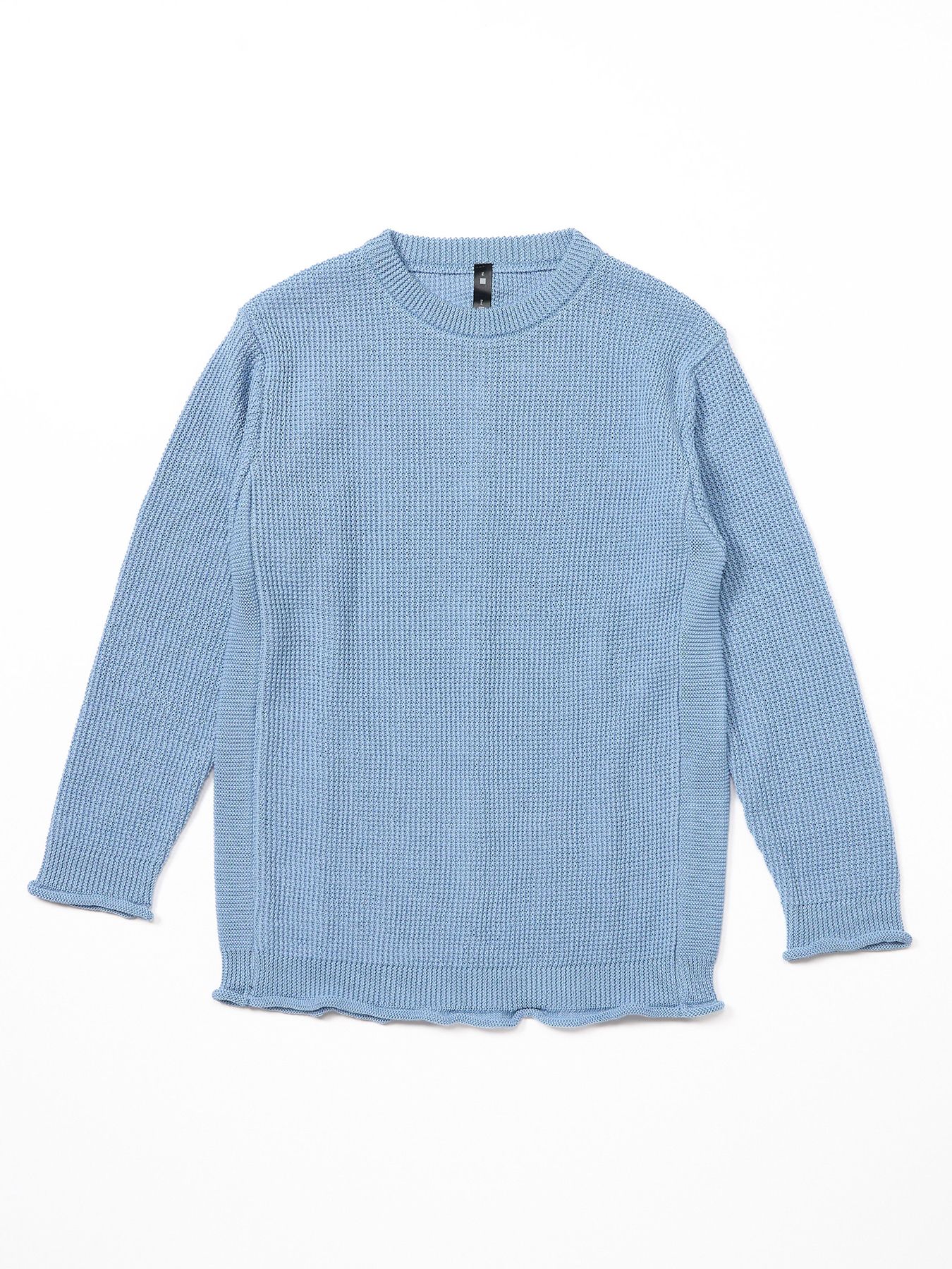 【予約品 9月23日(火) 締切】GIMA crew summer knit / 擬麻クルーサマーニット / ライトブルー