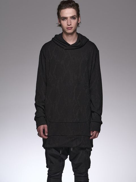 《予約品6/17締め》 PythonJQD Jersey Hoodie / パイソンジャガード織パーカー / ブラック