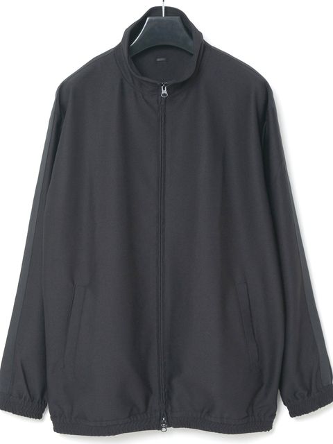 ポリ キュプラ ナイロン ハイブリッドジャージ トラックジャケット  / Crew Neck T-shirt / ブラック 【STRUM】