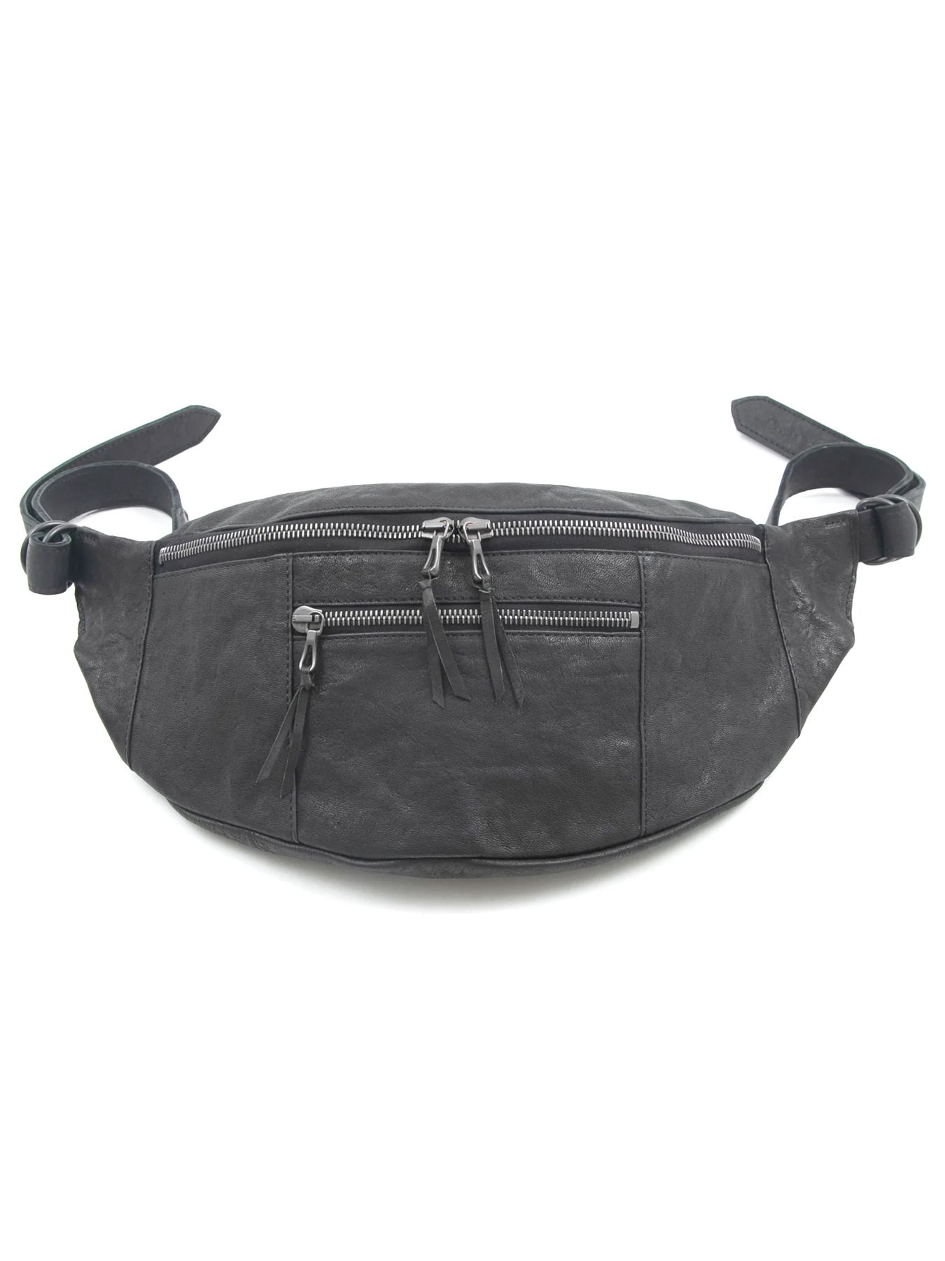 【予約品 10月12日(日) 締切】Pit Vegetable Full Tanned Shrunken Horsehide Body Bag / フルタンニン ピット鞣し シュリンク ホース ハイド ボディー バッグ / HIGH THROTTLE / ブラック×ブラック