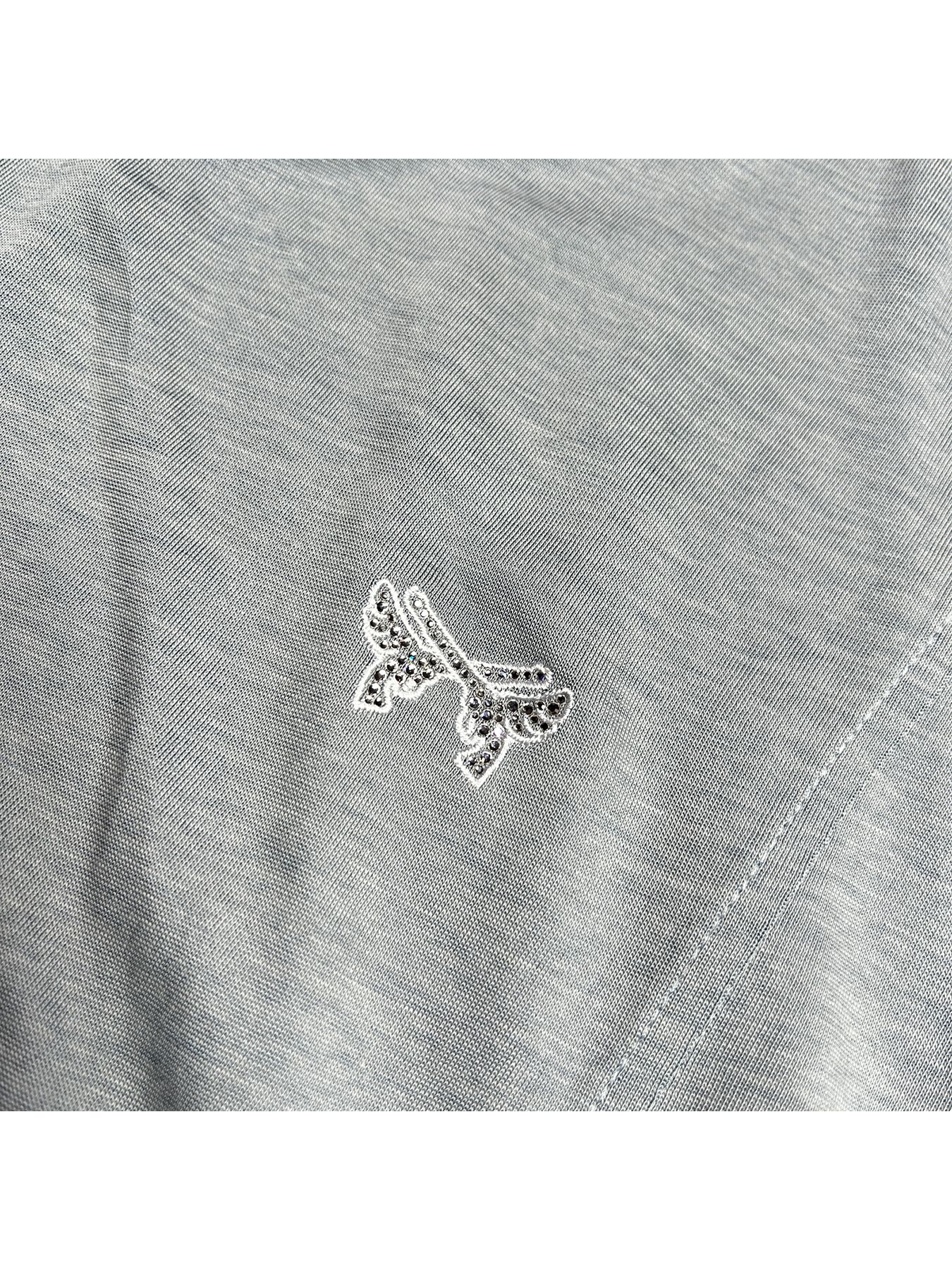 【予約品 8月10日(日) 締切 】WOMENS WING CROSSGUN CRY T / ウイングクロスガン クリスタル Tシャツ / サックスブルー