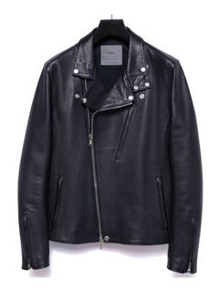 【予約品 9月27日(日) 締切】オイルカーフ ダブルライダース / BIRD MAN / BLACK