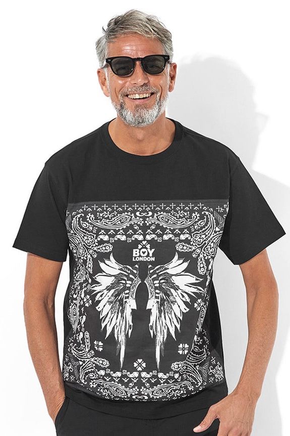 限定ネイティブバンダナ Tシャツ ブラック 【BOY LONDON】LEON別注T