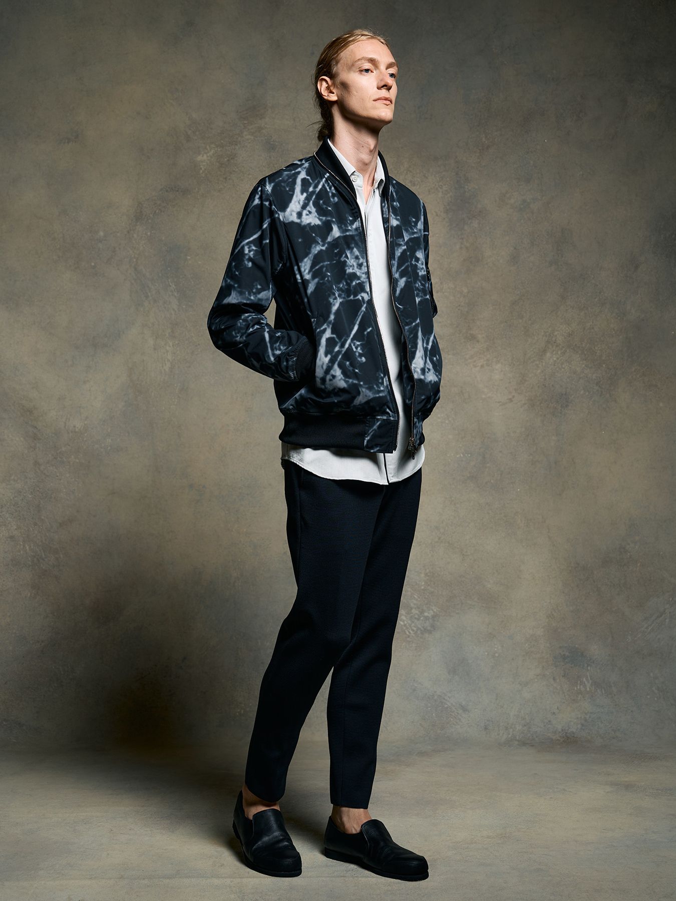 【予約品 9月23日(火) 締切】function knit easy slacks (jacquard check) / ファンクションニットイージースラックス (ジャガードチェック) / ブラックチェック