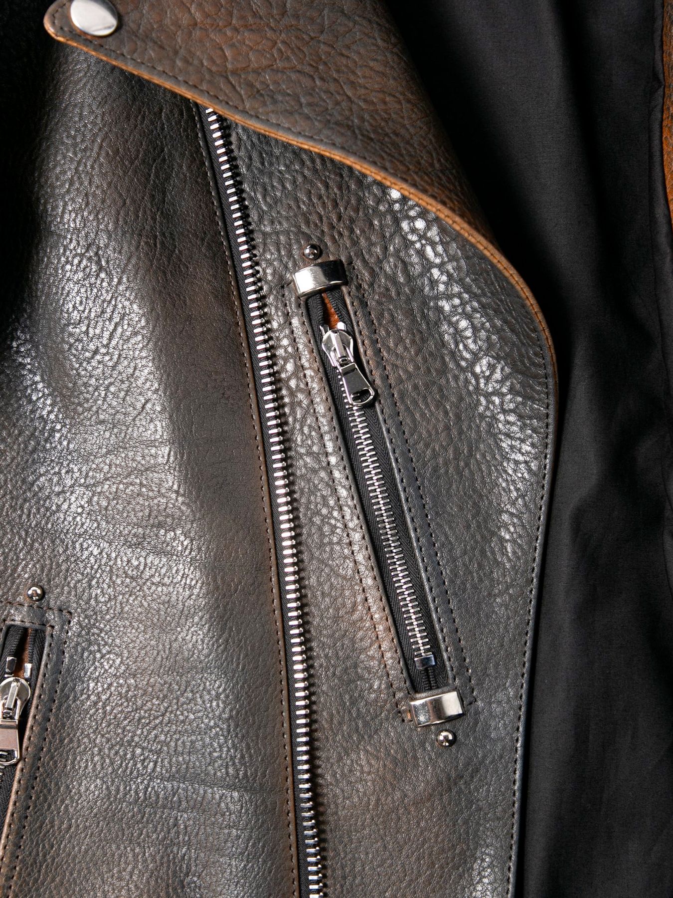 【予約品 10月12日(日) 締切】Full Vegetable Tanned Italian Double Shoulder Steer Hide Garment Burning Dyed Double Riders / イタリアンダブルショルダー燃焼製品染めダブルライダース / HI-FLYER