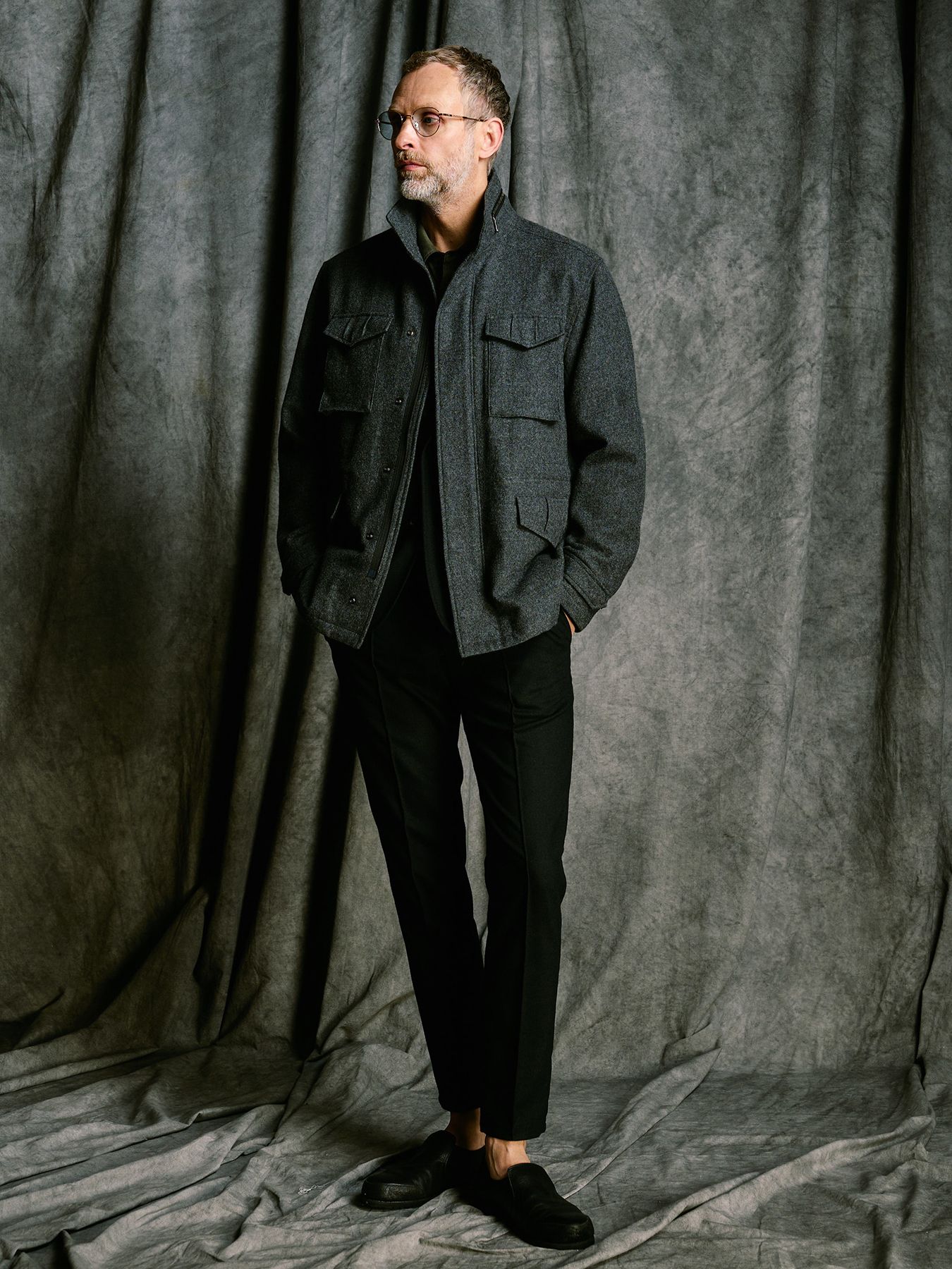 【予約品 4月19日(日) 18時締切】combination slip-on shoes / カーフレザー コンビネーション スリッポン シューズ / ブラック