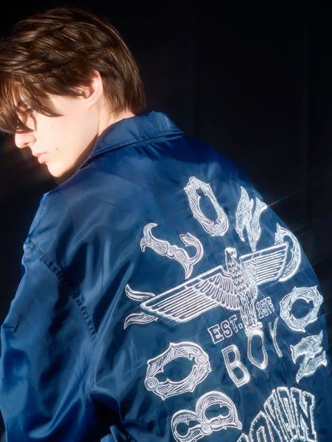 BOY Embroidery Simple Coach Jacket / コーチジャケット / ネイビー