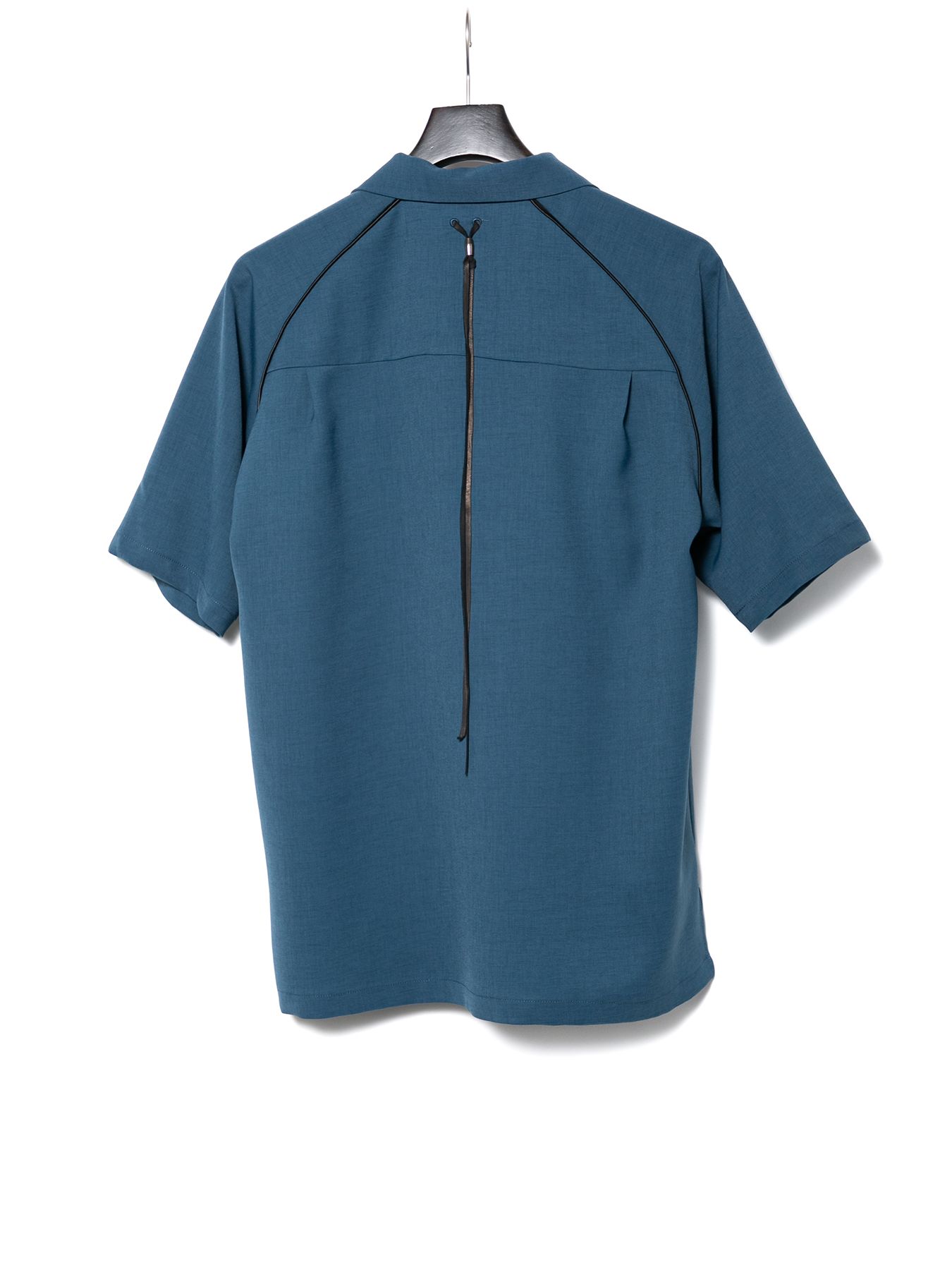 【予約品 10月12日(日) 締切】Polyester Stretch Twill H/S Bowling Shirt / ポリエステル ストレッチ ツイル 半袖 ボーリングシャツ / ブルーグリーン