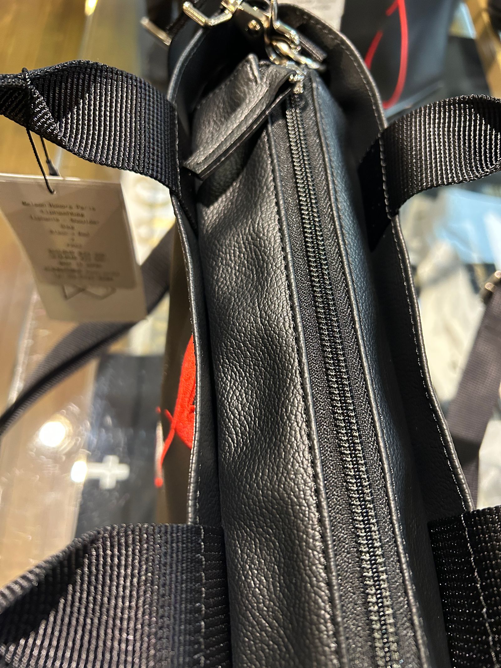 Tiphanie Shoulder バック ブラック×レッド メゾンオノレ パリMAISON HONORE PARIS