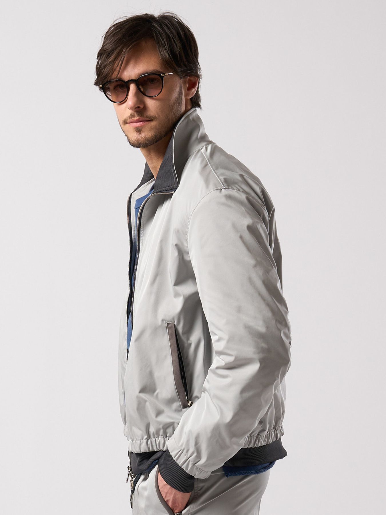 【予約品 4月19日(日) 18時締切】puckering track jacket / パッカリング トラックジャケット / ライトグレー