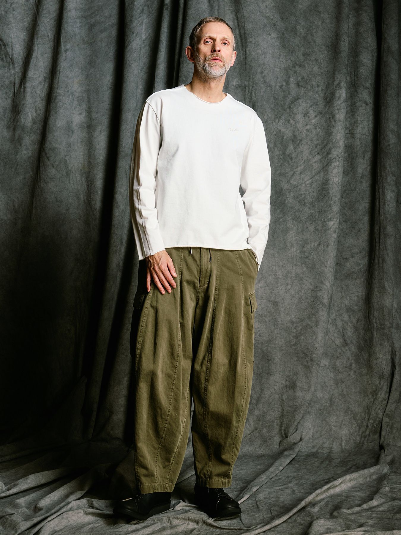 【予約品 4月19日(日) 18時締切】sulfur dyed light easy cargo / 硫化染め ライトイージーカーゴパンツ / フェードカーキ