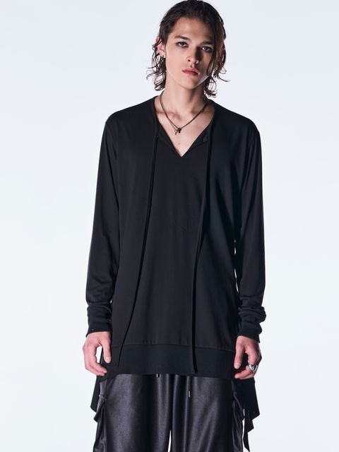 【予約品 6月29日(月) 締切】BEATENJIKU Piping Flare T-Shirt / パイピング フレア Tシャツ / ブラック