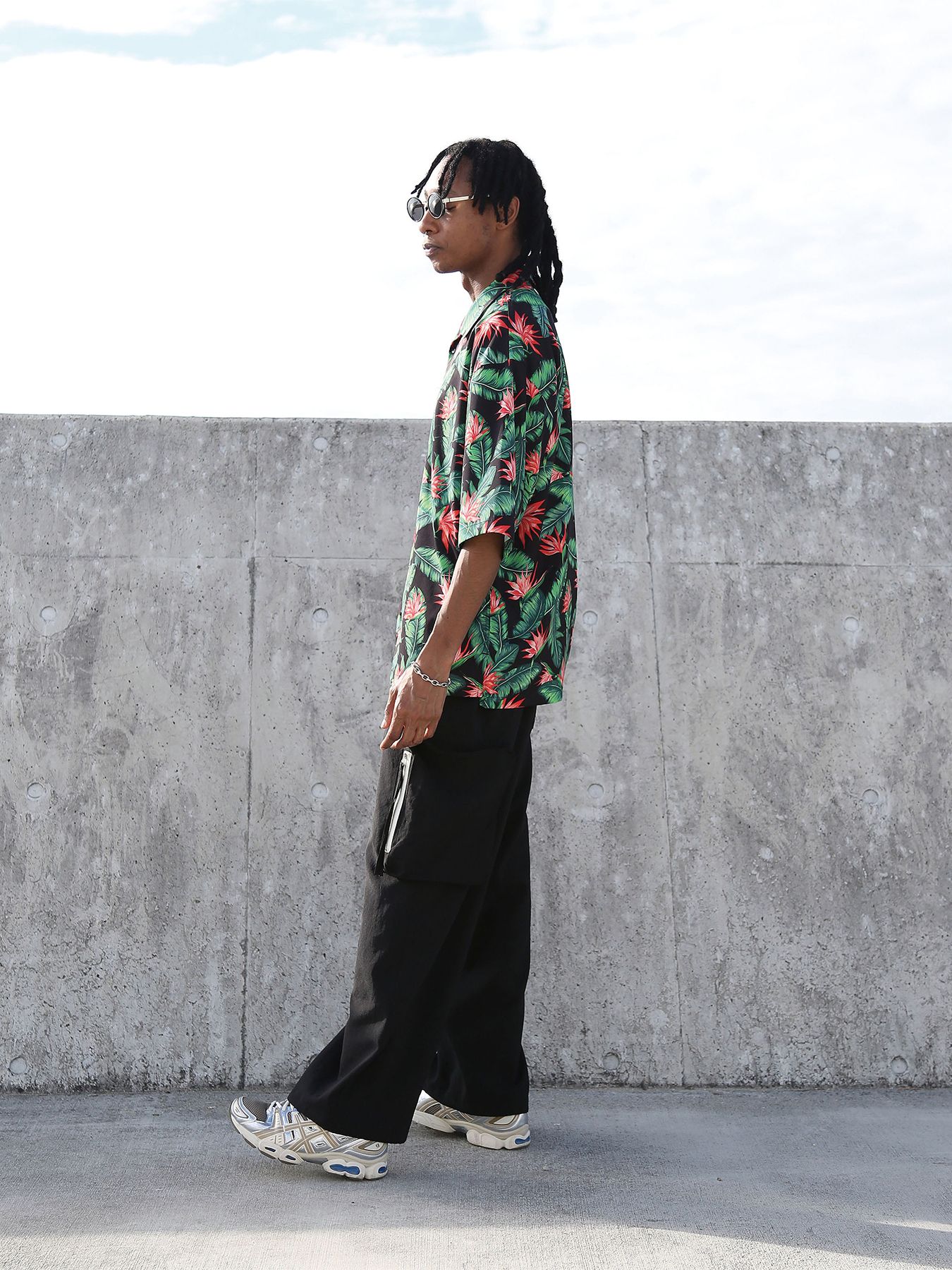 OVERTONE SHIRTS / オーバートーンシャツ / ブラックグリーン【QUOLT】