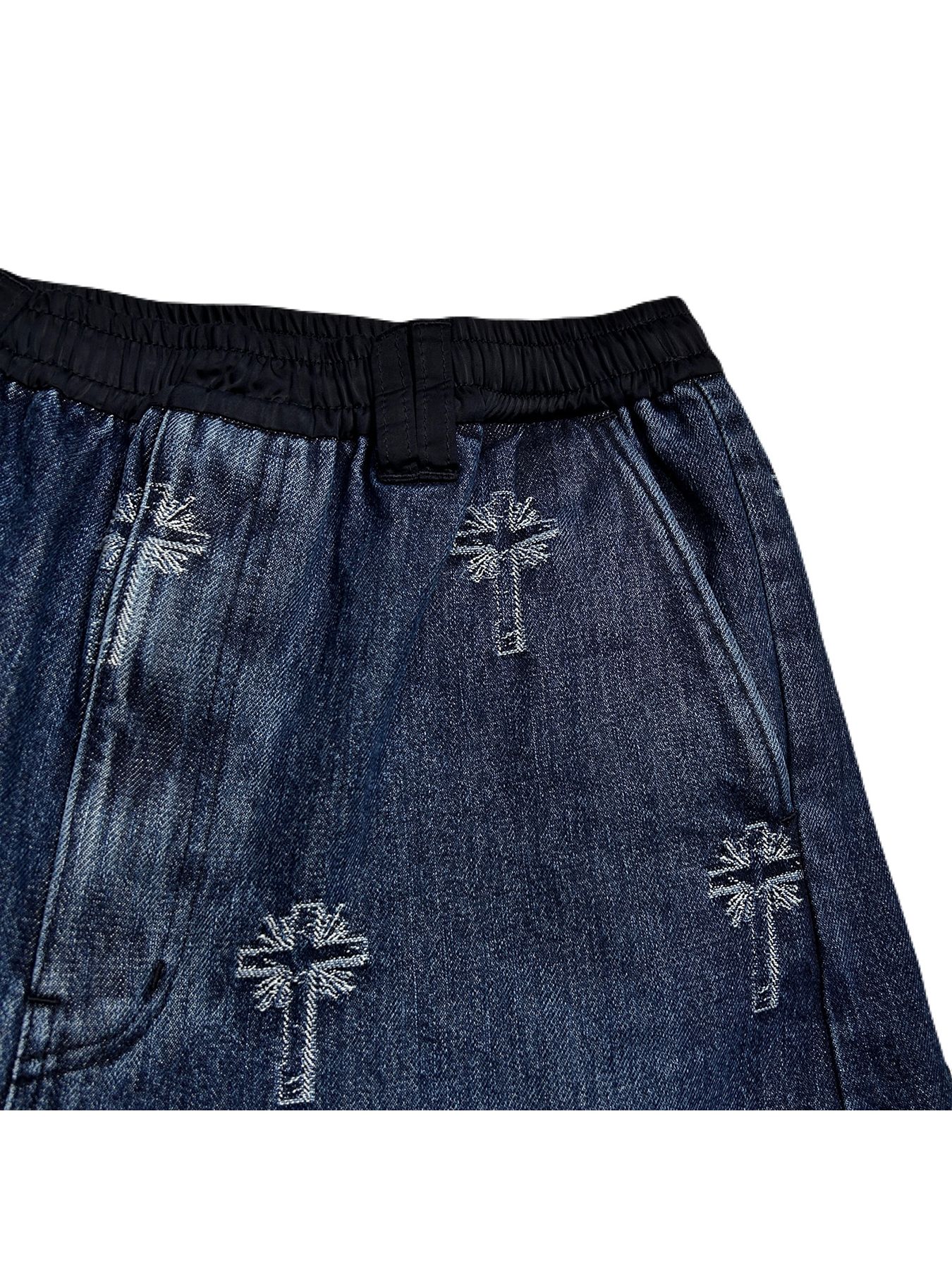 【予約品 8月10日(日) 締切 】CROSS JQ DENIM PT A / クロスジャガード デニムパンツ / クリスタル ブルー