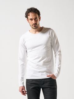【予約品】 basic crew-neck L/S / クルーTシャツ / ホワイト