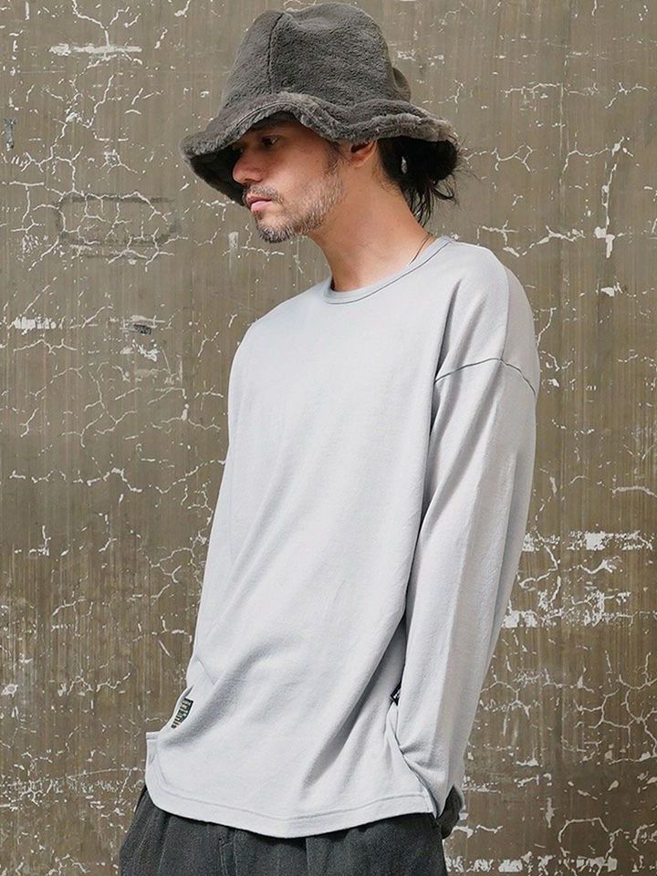 【予約品】 WASHABLE WOOL TEE / ウールTシャツ / ライトグレー