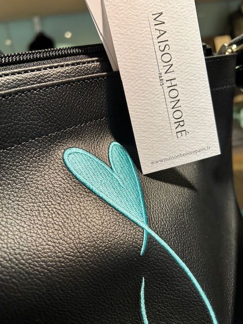 【予約】Tiphanie Shoulder バック ブラック×ブルー メゾンオノレ パリMAISON HONORE PARIS